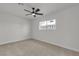 Bright bedroom featuring a ceiling fan, carpet, and a window at 1424 Balzar Ave, Las Vegas, NV 89106