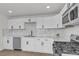 Contemporary kitchen showcasing stainless steel appliances, sleek counters, and white cabinets at 1424 Balzar Ave, Las Vegas, NV 89106