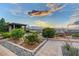 Beautiful backyard landscaping with pavers and gorgeous views at 2180 Skyline Heights Ln, Henderson, NV 89052