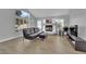 Comfortable living room featuring a fireplace, modern furnishings, and natural light at 3592 N Campbell Rd, Las Vegas, NV 89129