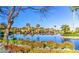 Scenic view of the community pond with lush vegetation and a clear reflection at 4565 Riva De Romanza St, Las Vegas, NV 89135