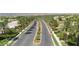 Scenic street view featuring palm trees and manicured landscaping on a sunny day at 4565 Riva De Romanza St, Las Vegas, NV 89135