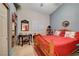Bedroom featuring shutters, closet, and stylish décor at 5305 Bright Sun Ct, Las Vegas, NV 89130