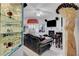 Unique living space with interesting decor elements and a fireplace at 5305 Bright Sun Ct, Las Vegas, NV 89130