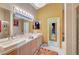 Bright Primary bath featuring double sinks, modern fixtures, and a neutral color palette at 5305 Bright Sun Ct, Las Vegas, NV 89130