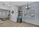 Charming dining area with tile floors, a wreath on the front door, and a beverage cooler at 6433 Buck Jones Ave # 102, Las Vegas, NV 89122