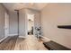 View of home gym featuring wood floors and fitness equipment at 8705 Killians Greens Dr, Las Vegas, NV 89131