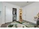 Bright bedroom with closet, storage and decorative rug at 881 Cherry Glen Pl, Las Vegas, NV 89138