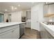 Modern kitchen features stainless appliances, pendant lights and a large island at 881 Cherry Glen Pl, Las Vegas, NV 89138