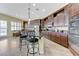 Spacious kitchen features a large island with seating, granite countertops, and stainless steel appliances at , Las Vegas, NV 89149