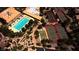 Community aerial view featuring pool, tennis courts and bocce ball at 10717 Grand Cypress Ave, Las Vegas, NV 89134