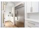 Open concept kitchen features stainless steel refrigerator and ample cabinet space at 11830 Kingsbarns Ct, Las Vegas, NV 89141