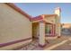 Close-up showcasing the home's stucco exterior and terracotta tiled roof at 2380 Sierra Sunrise St, Las Vegas, NV 89156