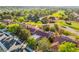 Beautiful aerial view of the community, with lush trees and green golf course offering both privacy and a vibrant outdoor lifestyle at 2505 Showcase Dr, Las Vegas, NV 89134