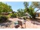 Beautiful back yard with large shade trees and brick paver patio at 2600 E Owens Ave, North Las Vegas, NV 89030
