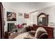 Bedroom featuring brick walls, comfortable seating and lots of room for storage at 2600 E Owens Ave, North Las Vegas, NV 89030