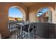 Charming balcony view with outdoor seating area, perfect for relaxing and enjoying the scenery at 30 Via Mantova # 109, Henderson, NV 89011
