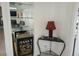 Cozy entertainment area with stylish display shelves for glassware at 3164 Elmrock Pl, Las Vegas, NV 89121