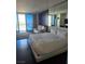 Comfortable bedroom featuring a plush bed, city views, and modern design at 4381 W Flamingo Rd # 3109, Las Vegas, NV 89103