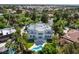 Luxurious property with pool and palm trees, set among lush landscaping and mature trees at 56 Quail Run Rd, Henderson, NV 89014