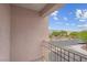 Balcony view of street and park area with walking trail and mature trees at 6599 Netherseal Ave, Las Vegas, NV 89139