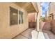 Private outdoor patio with a view and a sturdy privacy wall, creating a cozy retreat at 6623 Hurkling Stone Ave, Las Vegas, NV 89139