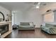 Bright living room with fireplace, vaulted ceilings, and hardwood flooring at 709 Jonathan Glen Way, Las Vegas, NV 89145