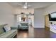 Spacious living area leads to the kitchen and dining area, creating an open feel at 709 Jonathan Glen Way, Las Vegas, NV 89145