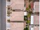 Overhead view showcases well-maintained roofs, landscaping, and neighborhood layout at 7892 Nookfield Dr, Las Vegas, NV 89147
