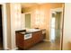 Modern bathroom vanity with sleek countertops, contemporary lighting, and stylish design at 900 Las Vegas Blvd # 1113, Las Vegas, NV 89101