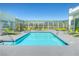 Inviting rooftop pool features lounge chairs and city views creating a perfect urban oasis at 900 Las Vegas Blvd # 1113, Las Vegas, NV 89101