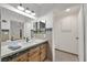 Bathroom with double mirrors, vanity with accent tiles, and toilet room at 9000 Las Vegas Blvd # 1004, Las Vegas, NV 89123