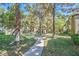 A landscaped courtyard with walkways and benches offers a tranquil outdoor space for residents to relax at 9000 Las Vegas Blvd # 1004, Las Vegas, NV 89123