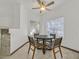 Cozy dining area featuring modern light fixture, a dark wooden table, and stylish chairs at 9000 Las Vegas Blvd # 1004, Las Vegas, NV 89123
