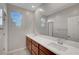 Bright bathroom with double sinks, modern fixtures, and ample counter space at 10142 Skye Saddle Ave, Las Vegas, NV 89166