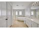 Bathroom features a garden tub with separate shower and double vanity at 11009 Pentland Downs St, Las Vegas, NV 89141