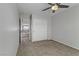 Bedroom features a modern fan and a walk-in closet at 11009 Pentland Downs St, Las Vegas, NV 89141