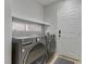 Functional laundry room features modern appliances, a folding counter, and access to an exterior door at 11009 Pentland Downs St, Las Vegas, NV 89141