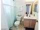 Practical bathroom with a toilet, shower, and vanity at 1605 Crimson Hills Dr # 204, Las Vegas, NV 89128