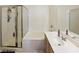 Well-maintained bathroom featuring a shower over tub, offering a clean and functional space at 1605 Crimson Hills Dr # 204, Las Vegas, NV 89128