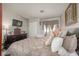 Inviting bedroom with plush bedding, neutral tones, and a TV, creating a cozy and relaxing retreat at 2240 Highpointe Dr # 203, Laughlin, NV 89029