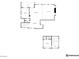 Upstairs floor plan features a sitting room, bedroom, and balcony. Lower level contains bedrooms and a bathroom at 2323 Pinto Ln, Las Vegas, NV 89107