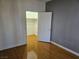 Bedroom with wood flooring and a closet with shelving at 2615 W Gary Ave # 1085, Las Vegas, NV 89123