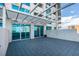Wide-angle view of outdoor balcony with tiled floor and sliding glass doors at 2700 Las Vegas Blvd # 505, Las Vegas, NV 89109