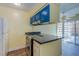 Kitchen features an oven, sleek countertops, and a seamless transition to the outdoor patio via sliding glass doors at 3062 El Camino Ave, Las Vegas, NV 89102