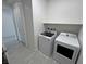 Laundry room with side-by-side modern washer and dryer at 4844 E Cactus Canyon Dr, Pahrump, NV 89061