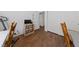Home office with hardwood floors and white walls at 4940 Mascaro Dr, Las Vegas, NV 89122