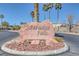 Paradise Falls community sign surrounded by mature landscaping at 5808 Spinnaker Reach Ave, Las Vegas, NV 89130