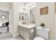 Bathroom showcasing a vanity, cabinetry, and updated fixtures at 7141 Groveton Ct, Las Vegas, NV 89131