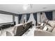 Cozy home theater featuring plush seating, projector, and screen, ideal for movie nights and entertainment at 7141 Groveton Ct, Las Vegas, NV 89131